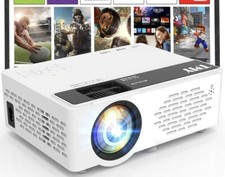 TMY Mini Upgraded Bluetooth Projector with 100" Screen 1080P Full HD Portable