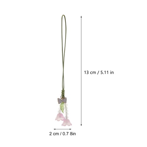 2 Pcs Tulip Chain Hand Wrist Strap Lanyard Phone Wristlet Decoration - Zdjęcie 8 z 12