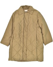 Elena Miro Womens Padded Coat Us 12 Large Brown Polyester Cx02