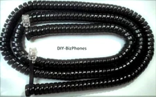 10-Pack Lot Black 25Ft Long Generic Handset Cord Landline Phone Universal Fit 