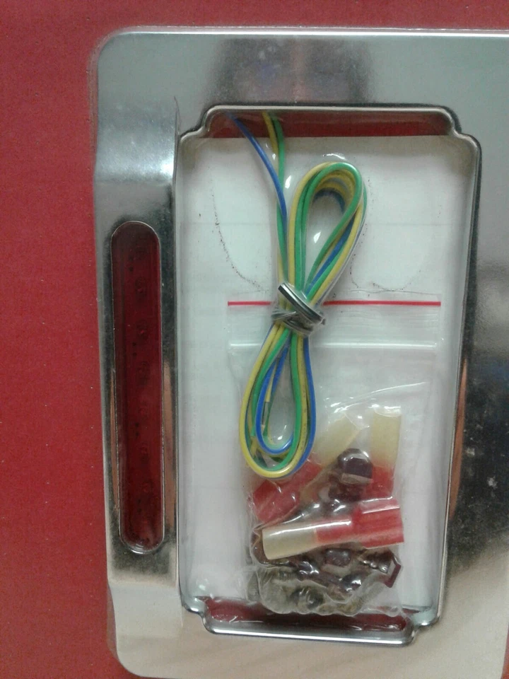 Chrome Die Cast License Plate Holder with Red LED - Show Chrome - 16-130 NEW - Image 3 of 4