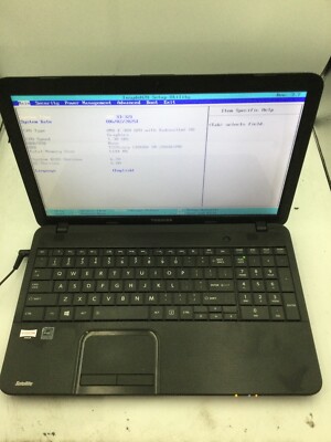 TOSHIBA SATELLITE C855D - BOOTS TO BIOS - AMD E300 - 4GB RAM -READ DESCRIP- BB