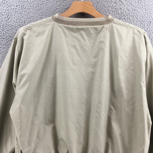 Tri-Mountain Pullover Windbreaker Mens L Beige Houndstooth Multicolor Crew Neck - Picture 9 of 18