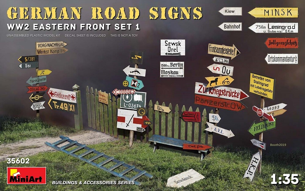 Miniart 35602 - 1:35 German Road Signs WW2 (Eastern Front Set 1) - New