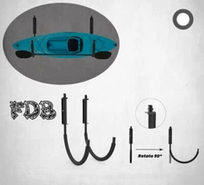 Folding Kayak Storage Wall Mount Hanger Rack for Canoe Paddle Kayak Hook 2 PCS