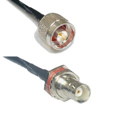 RFC240 N MALE to BNC FEMALE BULKHEAD Coax RF Cable USA-Ship Lot