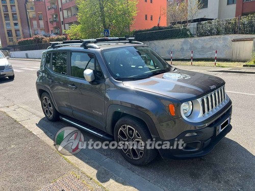 PEDANE LATERALI NERE IN ALLUMINIO PER JEEP RENEGADE SUV PROFILO NERO CROMO - Photo 2/10