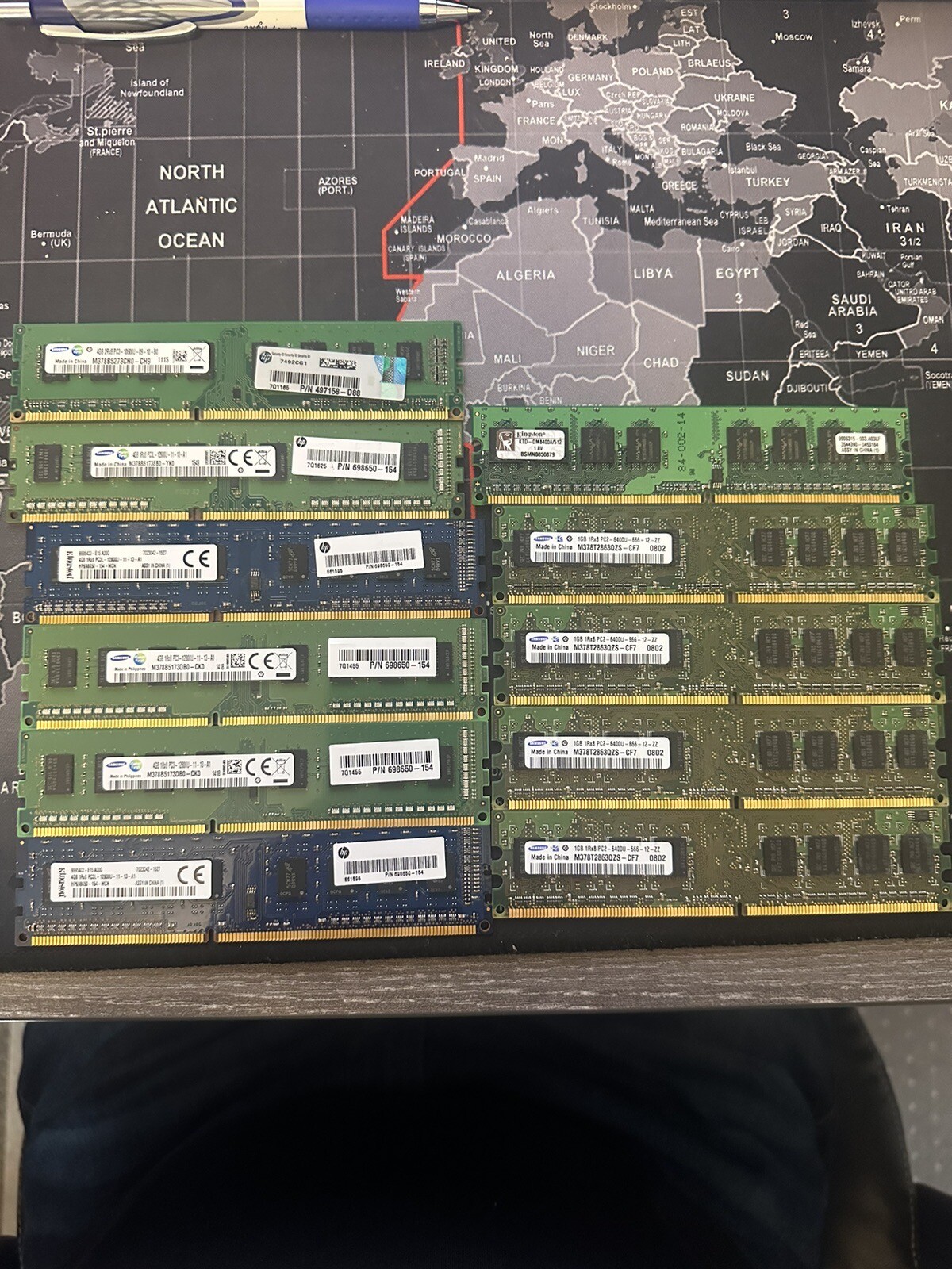 Mixed Lot Of PC Memory Ram Bundle 6x 4GB - 4x1GB- 1x512mb