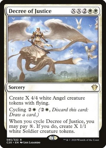 NM Decree of Justice, MTG, Ikoria Commander, Magic the Gathering, 85