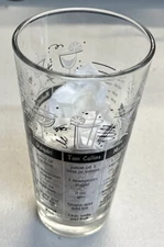 Vintage Glass Bartender Bar Cocktail Mixed Drink 7" Recipe Glass 16 oz. Ex