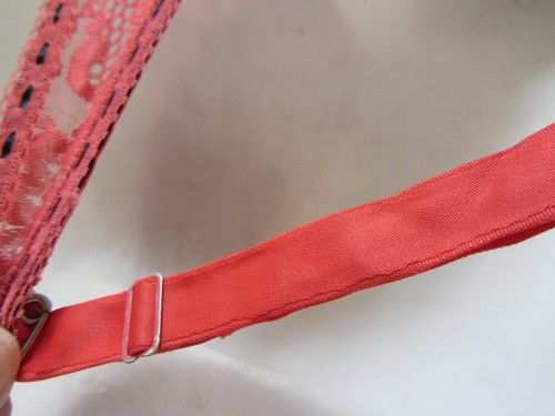 Sexy Red Lace Balcony Bra with black ribbon trim size 36B by Silhouette - Picture 6 of 9