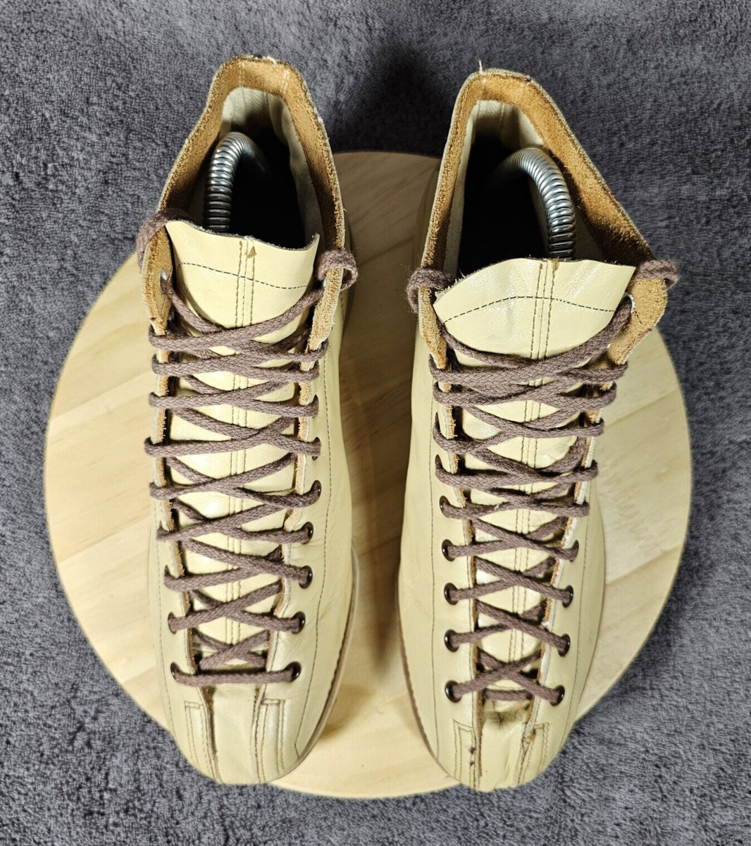 Vintage Rare Hyde High Top Leather Bowling Shoes Hi-top Tan EUC RH