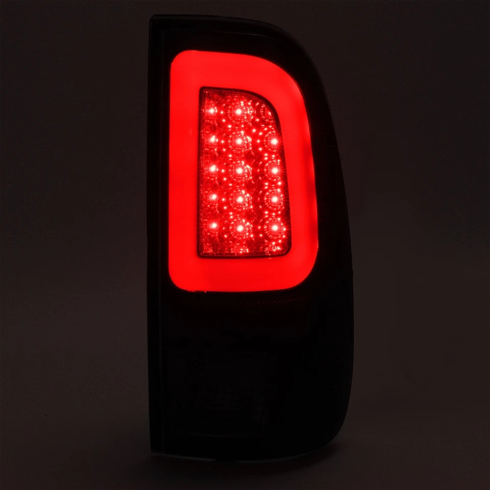 Pair Smoke LED Tube Tail Lights For Ford F-150 97-04 F-250/F-350 SuperDuty 99-07 - Imagem 4 de 4