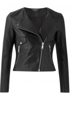 Damenmode schwarze weiche Echtlederjacke Style Zar