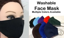 Washable Face Mask (Multiple Colors & Size) Mascarillas de Tela Lavable