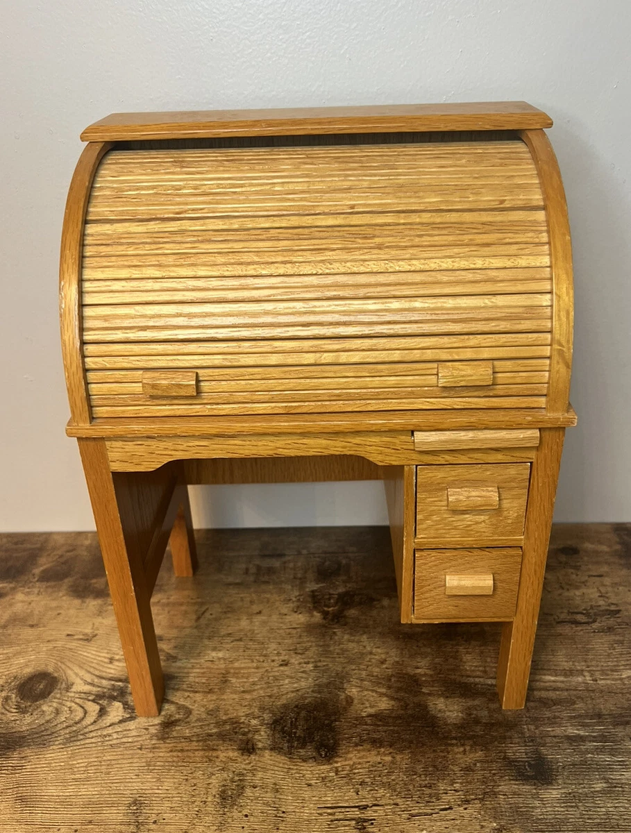 Lot The Cleveland Desk Oakwood Roll Top Desk, 49 OFF
