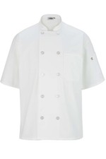 Edwards Unisex 10 Button Short Sleeve Chef Coat - 3306 FREE SHIPPING 