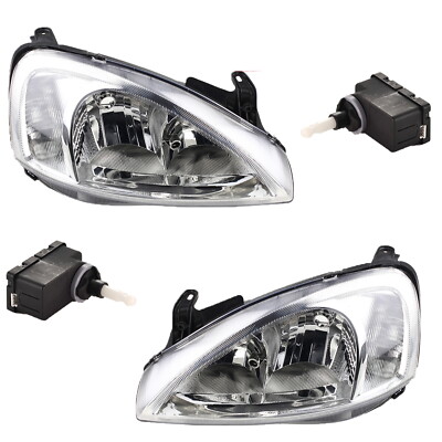 Scheinwerfer Set Halogen passend für Opel Corsa C -03 mit LWR H7 H7 System Valeo
