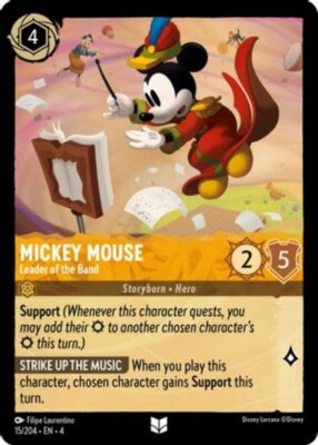 x4 Mickey Mouse - Leader of the Band - 15/204 - Uncommon