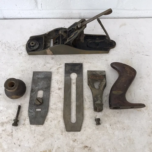 Vintage Stanley Bailey No 3 Plane Corrugated PAT 1918750 Welded repair on sides