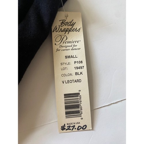 NWT Body Wrappers P108 Black Tank with V Leotard, Dance Wear - Picture 3 of 7