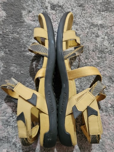 Merrell Gold Womens walking sandals Sz UK 8 Performance Footwear Leather - Picture 5 of 8