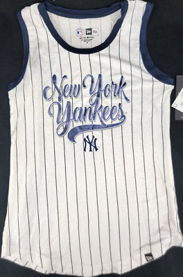 New York Yankees MLB New Era White Pinstripe Tank Top Shirt