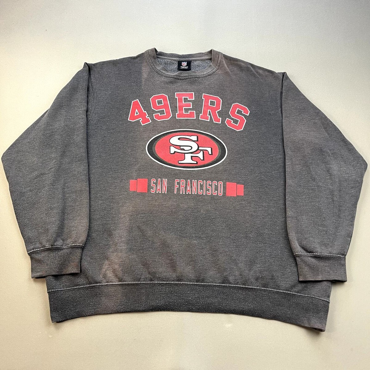 【90s USA製】SAN FRANCISCO 49ERS スウェット　グレー San Francisco 49ers 90s Logo 7 Gray Crewneck Sweatshirt Size XL