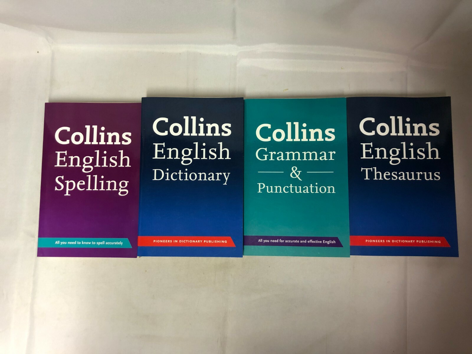 4x Collins Books Dictionary Spelling Thesaurus Grammar & Punctuation