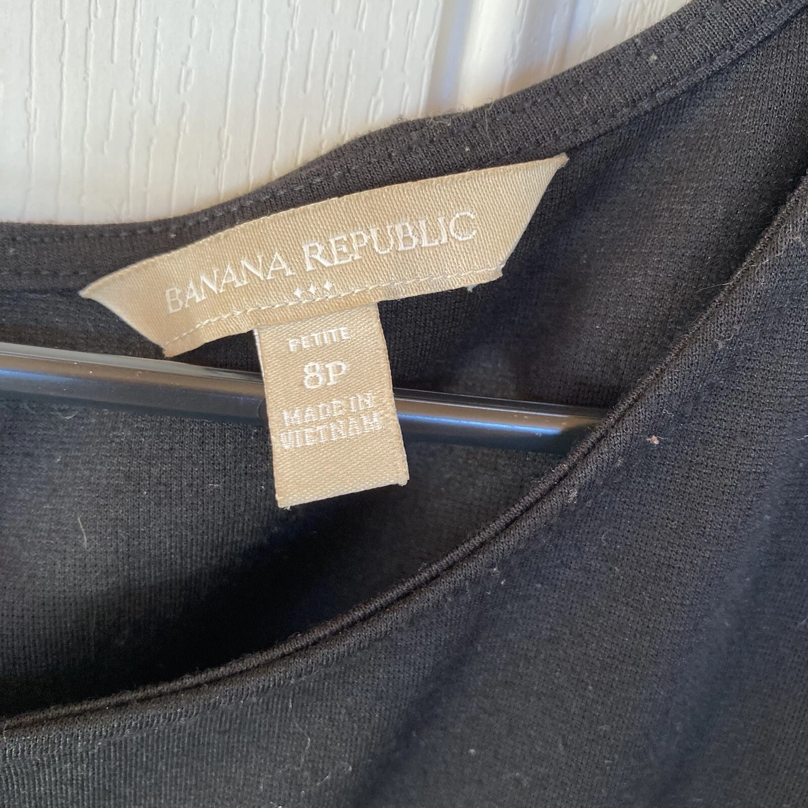 VETEMENTS Abito da donna nero Banana Republic taglia 8 Petite cerniera posteriore manica a 3 4