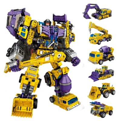6 in 1 Transformation NBK Devastator Oversize Action Figure BOY Toy No Box 