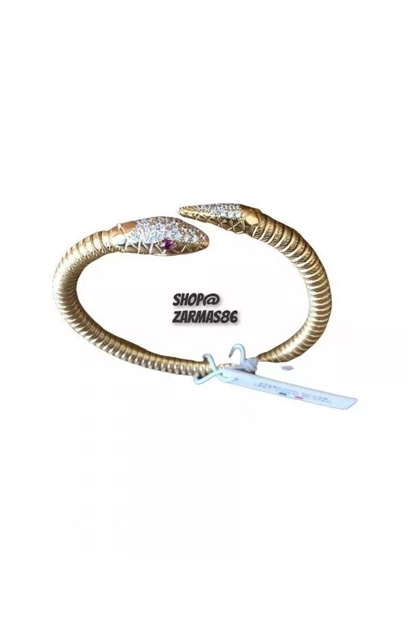 Mia Fiore Italy Sterling Silver Snake 18kGold Plated Coiled Bracelet Women s New