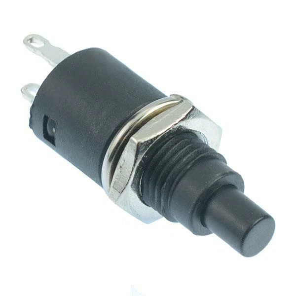 SWITCH ELECTRONICS Black Off-(On) Miniature Momentary 7mm Push Button Switch SPST