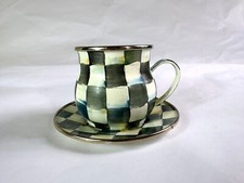 Mackenzie-Childs "Courtly Check" Mug and Saucer Set