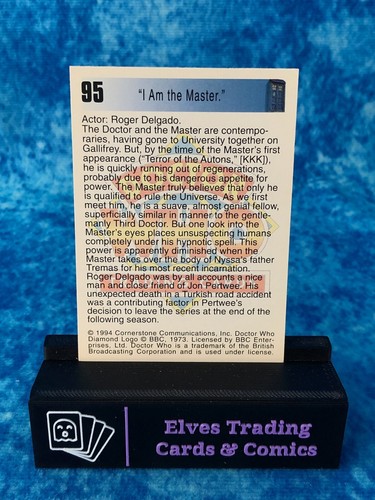 Doctor Who Series One 1 SINGLE Non-Sport Trading Card by Cornerstone 1994 - Picture 178 of 208