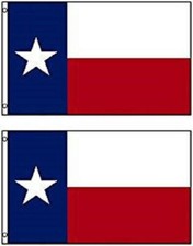 2x3 Pack of 2 State of Texas 2'x3' Polyester Premium Flag Set FAST USA SHIP
