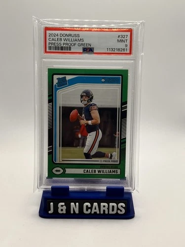 2024 PANINI DONRUSS PRESS PROOF GREEN #327 CALEB WILLIAMS ROOKIE PSA 9🔥🔥🔥
