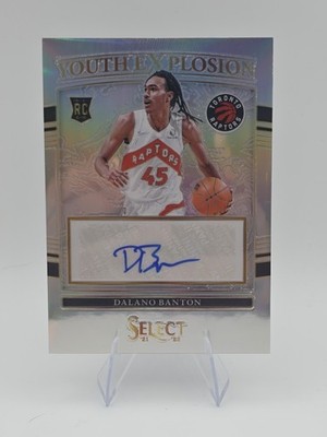 2021-22 Panini Select - Youth Explosion Signatures Dalano Banton #YE-DBM Silver