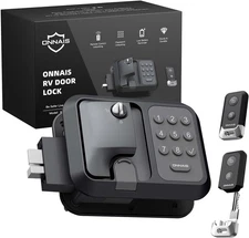 ONNAIS Full Metal RV Keyless Entry Door Lock with Password & Remote, Trailer & C