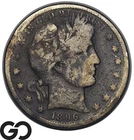 1896-S Barber Half Dollar, San Francisco Issue, Better Date