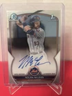 2023 Bowman Chrome Nolan McLean Chrome Auto 1st Bowman #CDA-NM Mets