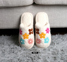 ComfyLuxe Multi-Colored Floral Pattern Slippers