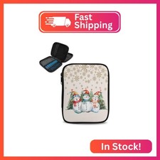 Kathyboom Snowman Snowflake Crochet Hook Case Empty, Crochet Hook Organizer with