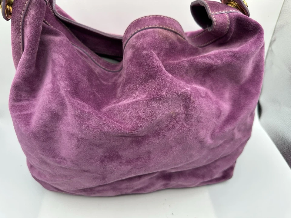 Bolso de Hombro Hobo Gamuza Fucsia Barneys Nueva York Hecho en Italia Foto 2 de 4