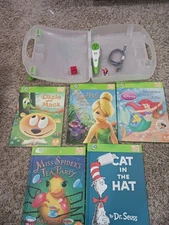 Leap Frog • TAG Reader Pen / Case and Lot Of 5 Books ■Tested ■Disney Tinker Bell