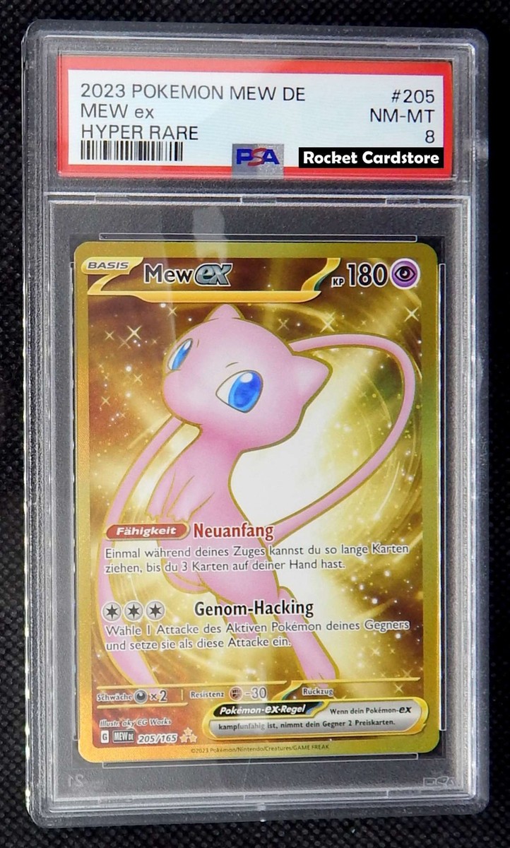 Pokemon Mew ex Full Art Gold Holo Hyper-Rare DE 205/165 Pokemon