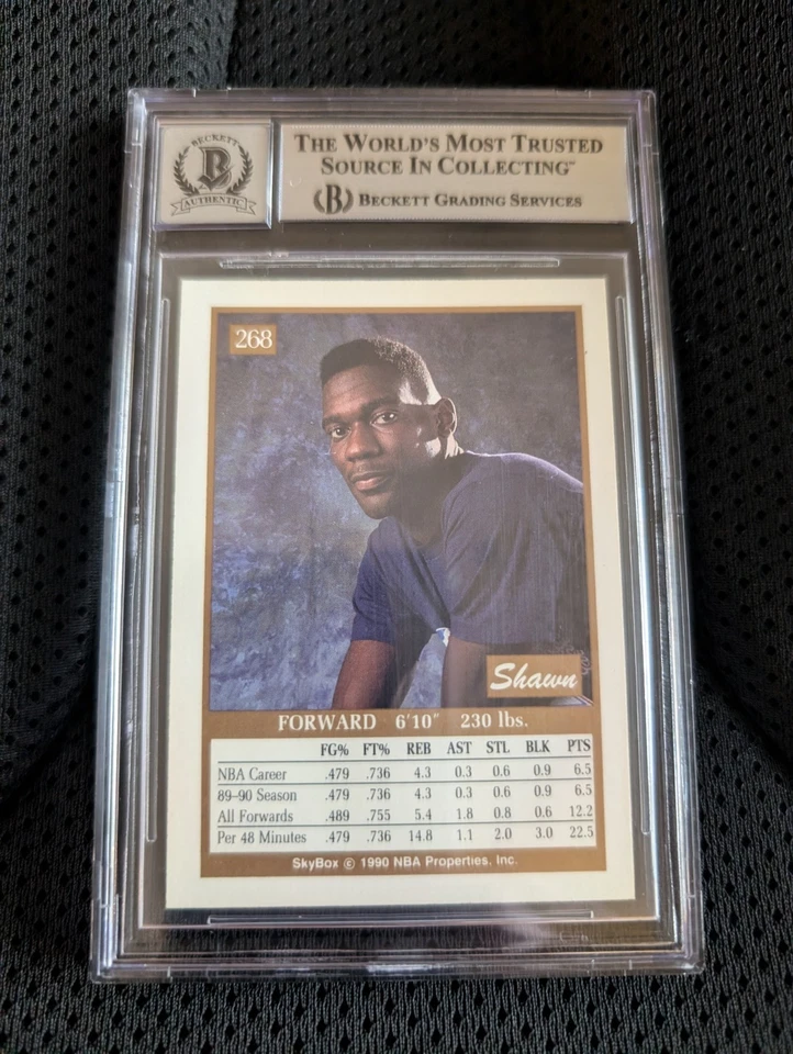 Tarjeta de novato Skybox Shawn Kemp 1990-91 automática RC #268 Beckett BGS gema como nueva 10 Foto 3 de 3