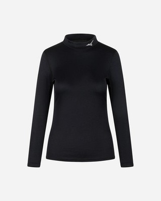 MIZUNO MID WEIGHT JERSEY H/NECK -BLACK-A2GAA75209