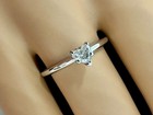 Heart Shape Diamond Wedding Engagement Stack Ring 14K White Gold G VS Diamond — photo 5