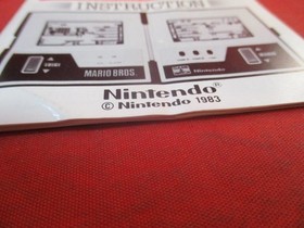 Mario Bros. (MW-56) Nintendo Game & Watch Instruction Manual Booklet ONLY #K